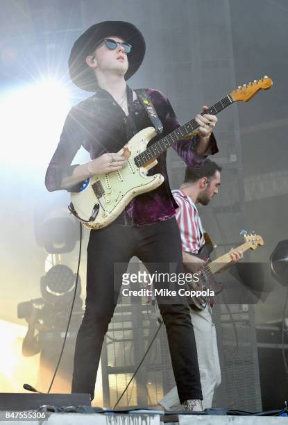 Alex Trimble of Two Door Cinema Club performs onstage during the Meadows Music And Arts Festival - Day 1 at Citi Field on September 15, 2017 in New...