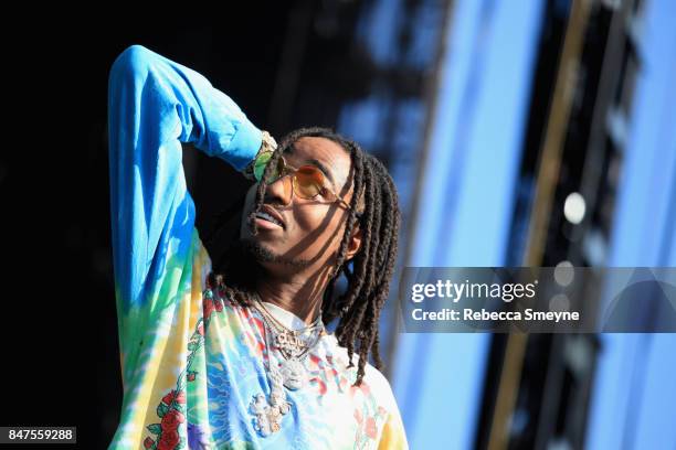 Quavo of Migos performs onstage during the Meadows Music And Arts Festival - Day 1 at Citi Field on September 15, 2017 in New York City.