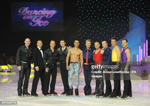 The male dancers Sean Rice, Andrei Lipanov, Dan Whiston, Sam Attwater, Chico, Christopher Dean, Matthew Wolfenden, Andy Whyment, Matt Evers and...
