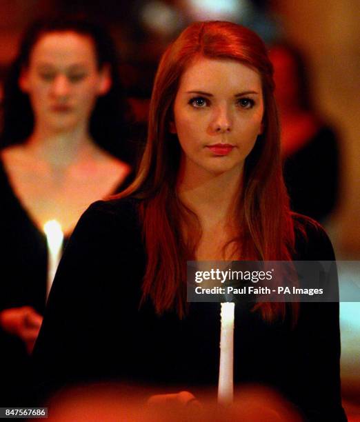 Requiem service is held at St Anne's Church of Ireland Cathedral in Belfast, on the anniversary of the sinking of the Titanic 100 years ago this...