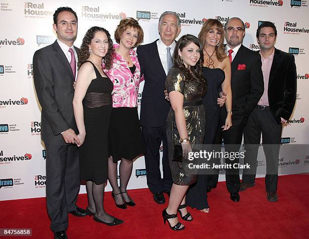 Jill Zarin and family attend "The Real Housewives of New York City" season 2 premiere party at Gilt at the Palace Hotel on February 11, 2009 in New...