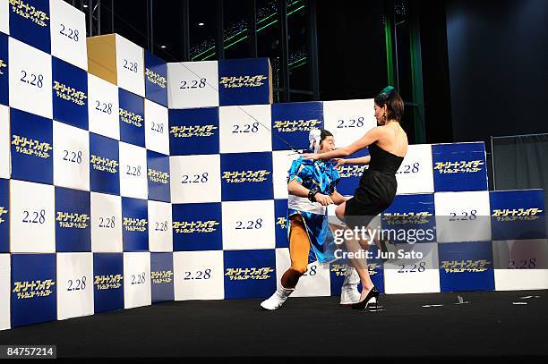 Actress Kristin Kreuk attends "Street Fighter: The Legend of Chun-Li " Japan Premiere at Akihabara UDX on February 12, 2009 in Tokyo, Japan. The film...