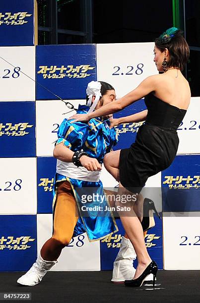 Actress Kristin Kreuk attends "Street Fighter: The Legend of Chun-Li " Japan Premiere at Akihabara UDX on February 12, 2009 in Tokyo, Japan. The film...