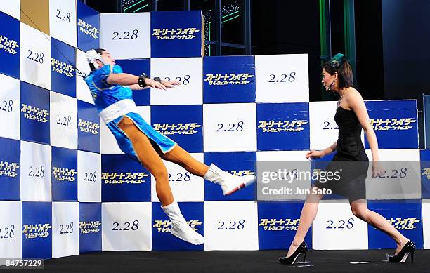 Actress Kristin Kreuk attends "Street Fighter: The Legend of Chun-Li " Japan Premiere at Akihabara UDX on February 12, 2009 in Tokyo, Japan. The film...