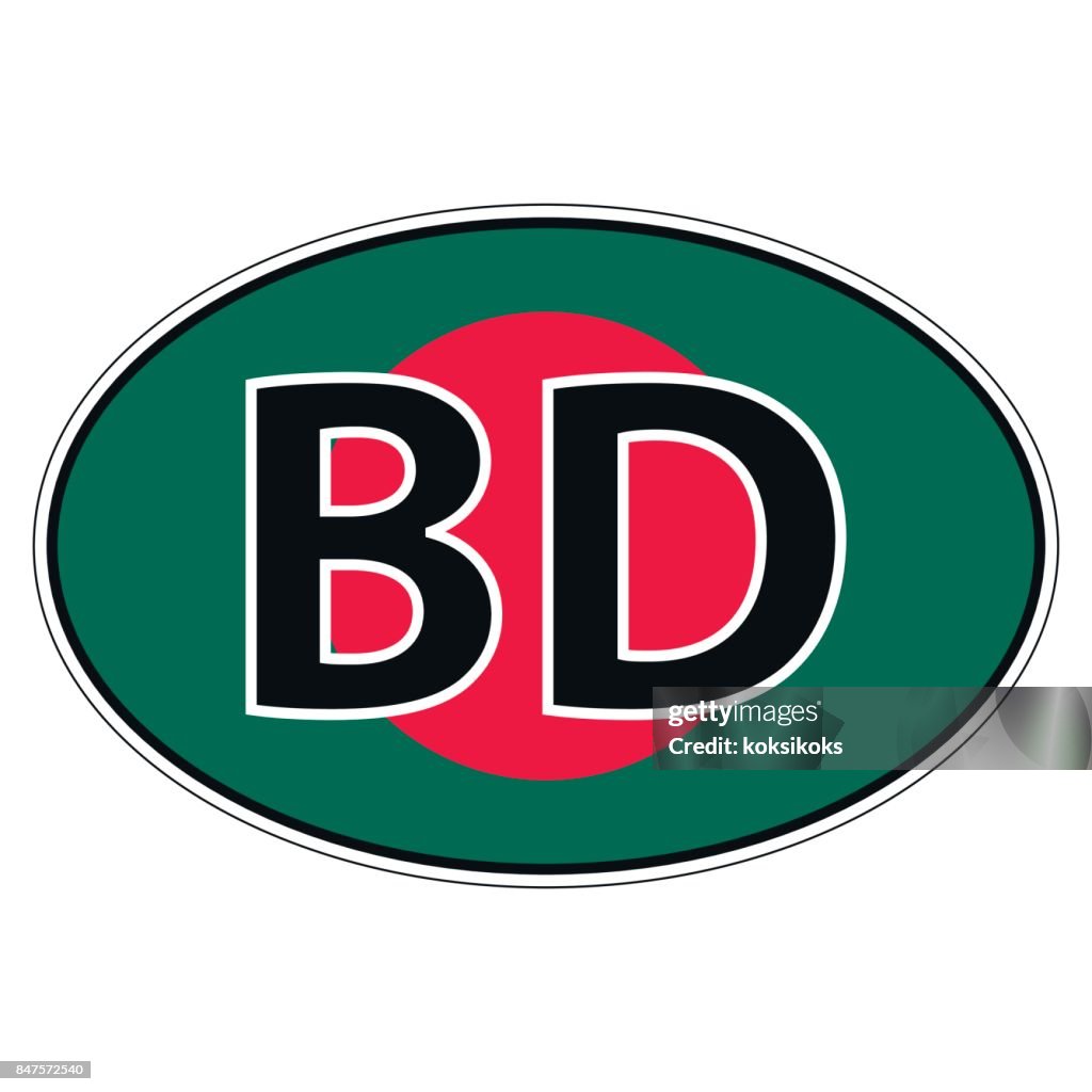 Bhak Sticker Sticker On Car Flag Republic Of Bangladesh High-Res Vector Graphic ...