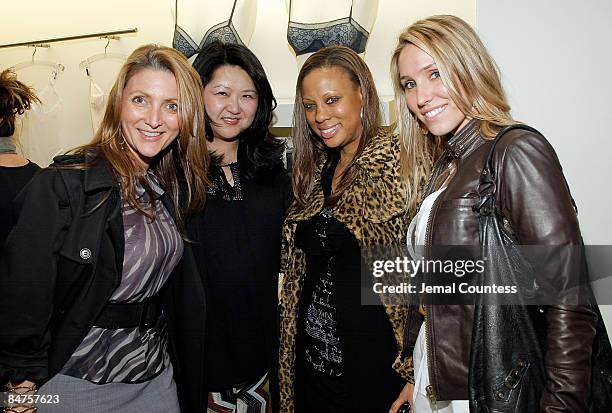 Lauren Lesser, Susan Chin, Stephanie Horton and Natalie Schwartz attend the Eres & Vogue Event Hosted by Amanda Brooks and Celerie Kemble at Eres...