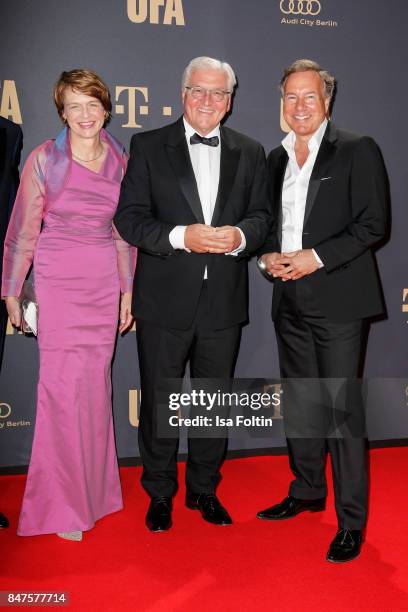 Frank-Walter Steinmeier, federal president of Germany and his wife Elke Buedenbender and Nico Hofmann , CEO UFA attend the UFA 100th anniversary...