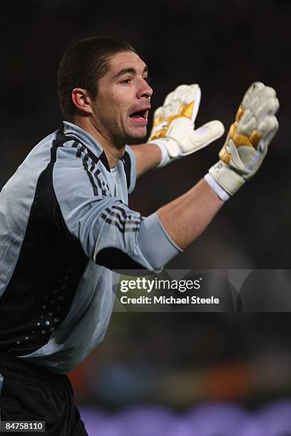 Juan Pablo Carrizo of Argentina during the International Friendly match between France and Argentina at the Stade Velodrome on February 11, 2009 in...