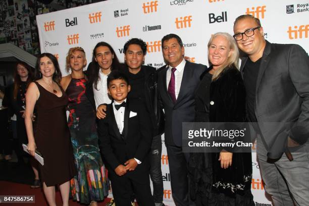 Cast and Crew attend the "Indian Horse" premiere during the 2017 Toronto International Film Festival at TIFF Bell Lightbox on September 15, 2017 in...