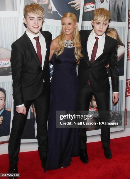 Tara Reid and Jedward at the Irish premiere of American Pie The Reunion at the Savoy Cinema in Dublin.