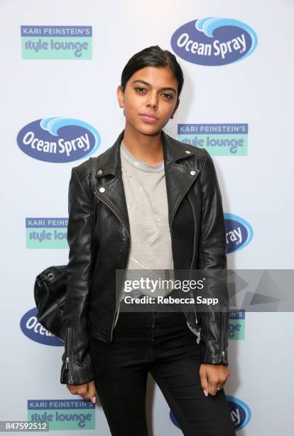 Meeka Hossain attends Kari Feinstein's Style Lounge presented by Ocean Spray on September 15, 2017 in Los Angeles, California.