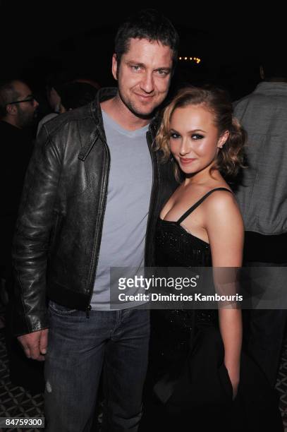 Actor Gerard Butler and actress Hayden Panettiere attend the celebration of the 2009 "What is Sexy?" List at The Bowery Hotel on February 11, 2009 in...