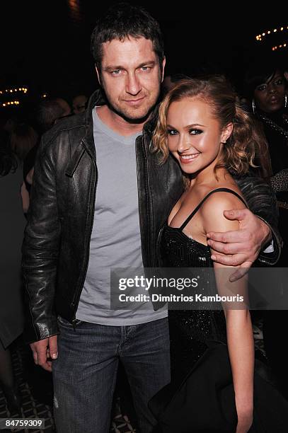 Actor Gerard Butler and actress Hayden Panettiere attend the celebration of the 2009 "What is Sexy?" List at The Bowery Hotel on February 11, 2009 in...