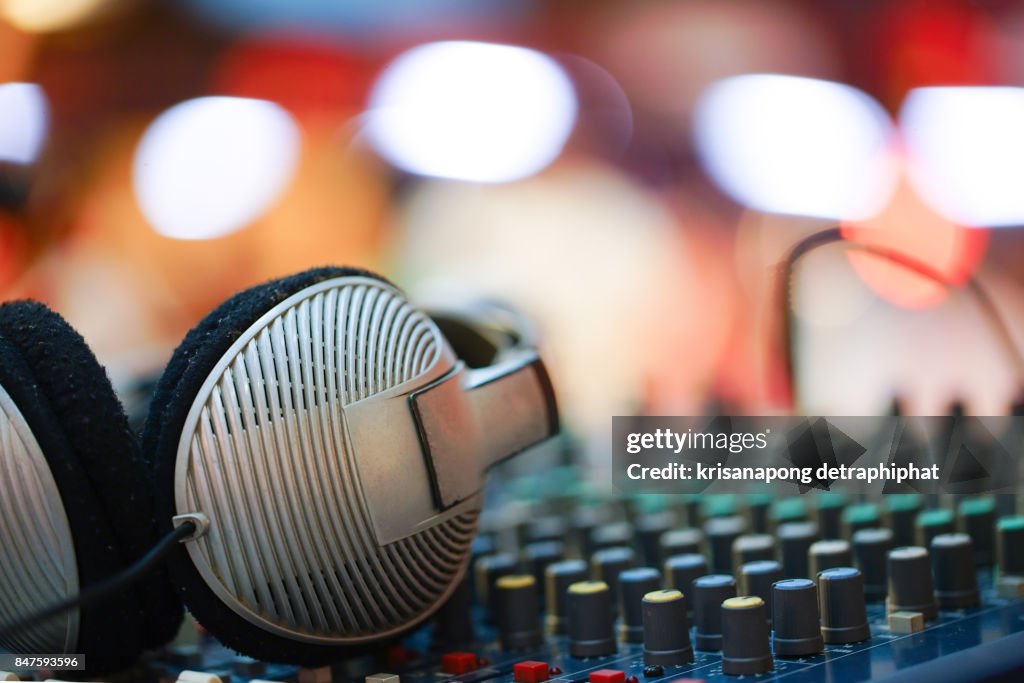 Headphone and bokeh background