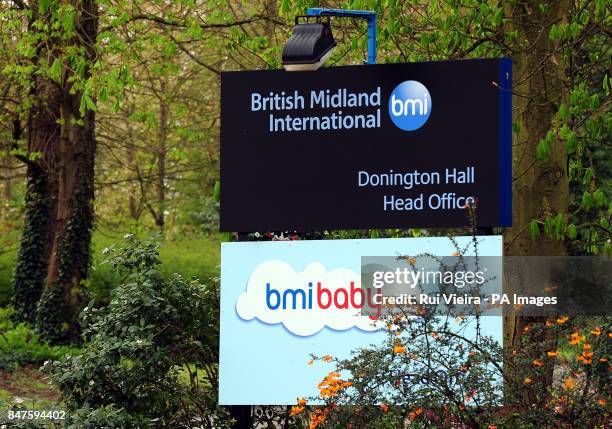 British Midland International Head Office, Castle Donington, as uncertainty over the future of the airline continued today after the owner of British...