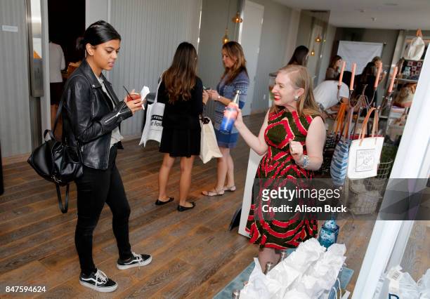Meeka Hossain attends Kari Feinstein's Style Lounge presented by Ocean Spray on September 15, 2017 in Los Angeles, California.