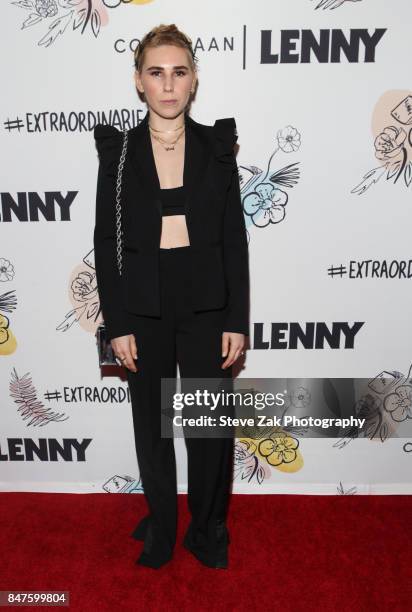 Actress Zosia Mammet attends the 2nd Anniversary of Lenny, In Partnership with Cole Haan of Lenny at The Jane Hotel on September 15, 2017 in New York...