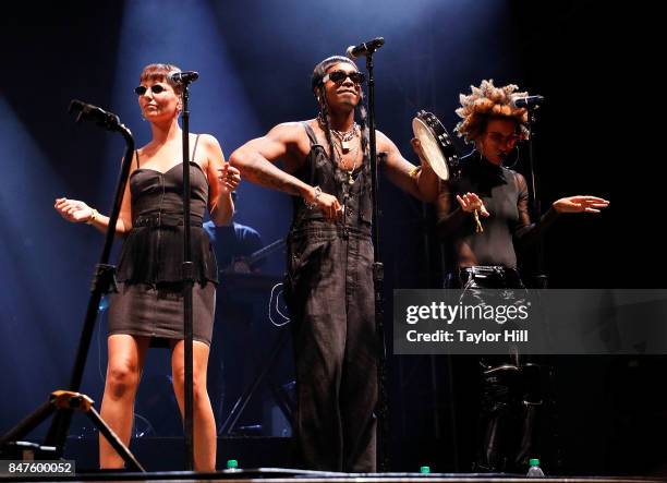 Blood Orange performs onstage during Day 1 of The Meadows Music & Arts Festival at Citi Field on September 15, 2017 in New York City.