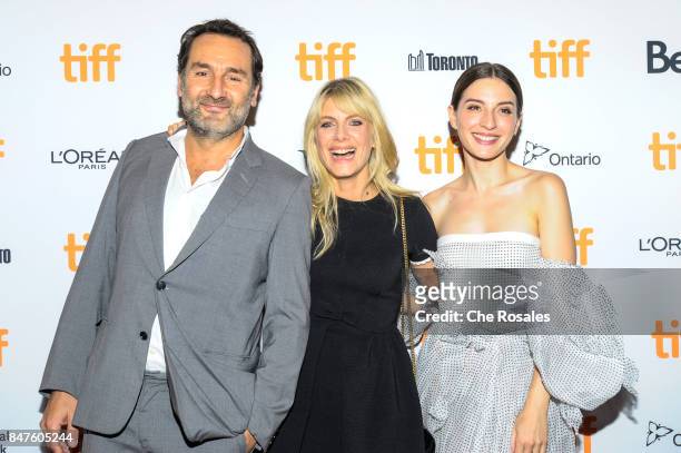 Gilles Lellouche, Melanie Laurent and Maria Valverde attends the 'Plonger' premiere at Winter Garden Theatre on September 15, 2017 in Toronto, Canada.