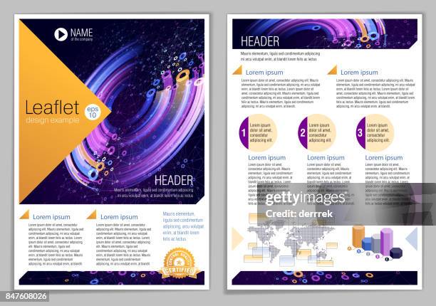 Leaflet Design Example Global Communications High-Res Vector Graphic ...