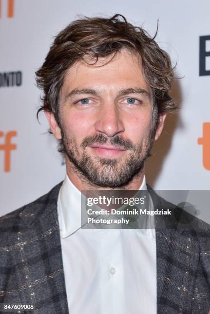 Actor Michiel Huisman attends the "Indian Horse" premiere during the 2017 Toronto International Film Festival at TIFF Bell Lightbox on September 15,...