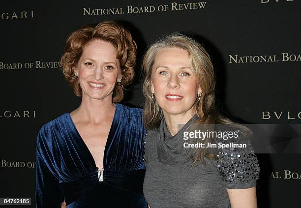 Actress Melissa Leo and Director Courtney Hunt attends the 2008 National Board of Review of Motion Pictures Awards Gala at Cipriani's 42nd Street on...