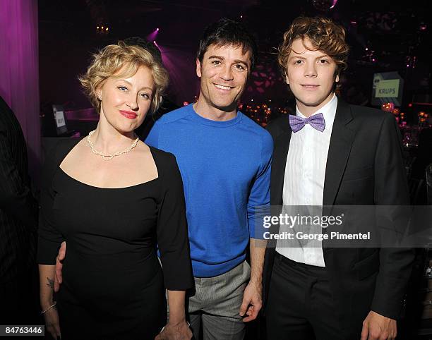 Actress Chantal Craig, actor Yannick Bisson, and actor Michael Seater attend the Canadian Film Centre 2009 Gala and Auction at the Kool Haus on...