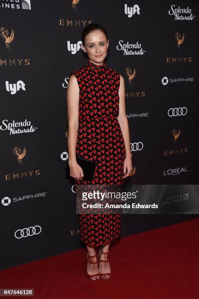 Actress Alexis Bledel arrives at the Television Academy's Performers Nominee Reception at the Wallis Annenberg Center for the Performing Arts on...