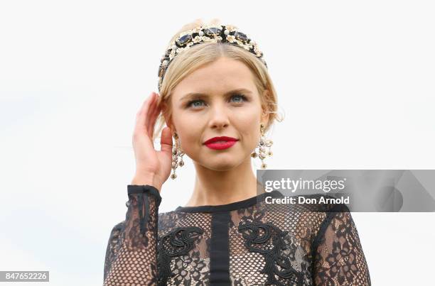 Tegan Martin attends Colgate Optic White Stakes Day at Royal Randwick Racecourse on September 16, 2017 in Sydney, Australia.