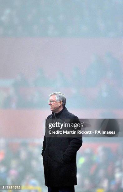 Manchester United manager Sir Alex Ferguson during the Europa League match at Old Trafford, Manchester.