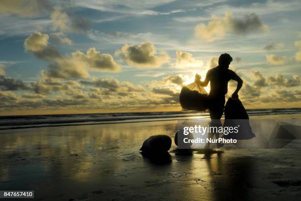 Myanmar Rohingya refugees are seen after arriving on a boat to Bangladesh on Shah Porir Dip Island Teknaf, Bangladesh 14 September 2017. According to...