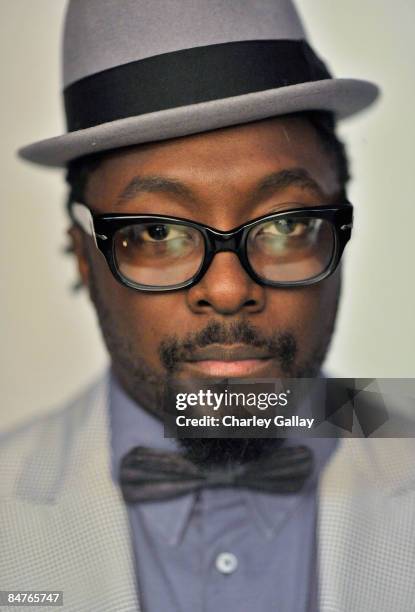 Musician will.i.am poses for a portrait during the 40th NAACP Image Awards held at the Shrine Auditorium on February 12, 2009 in Los Angeles,...
