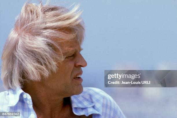 Actor Klaus Kinski at Cannes Film Festival in May 1982 in Cannes, France.