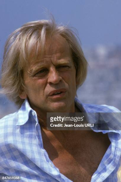Actor Klaus Kinski at Cannes Film Festival in May 1982 in Cannes, France.