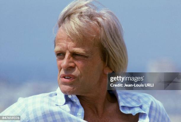 Actor Klaus Kinski at Cannes Film Festival in May 1982 in Cannes, France.