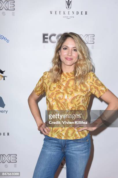 Brooke Nevin attends the EcoLuxe Pre-Awards Party on September 15, 2017 in Beverly Hills, California.