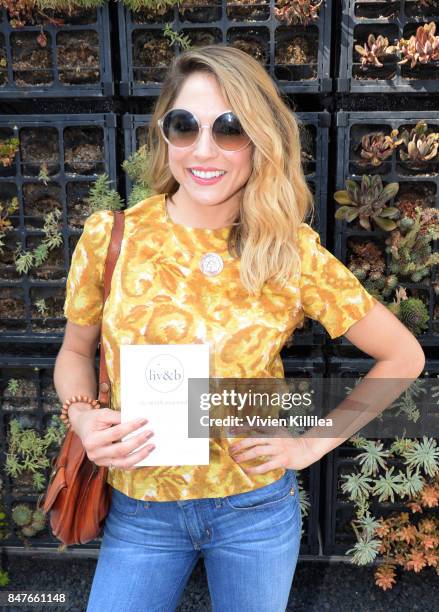 Brooke Nevin attends the EcoLuxe Pre-Awards Party on September 15, 2017 in Beverly Hills, California.