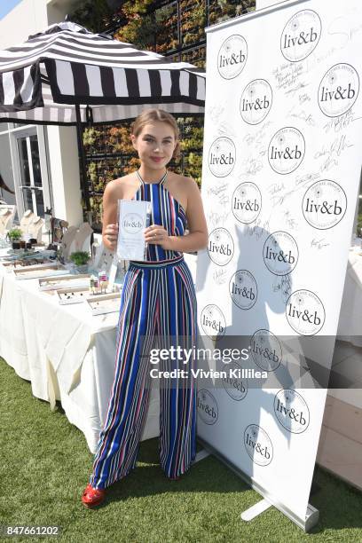 Caitlin Carmichael attends the EcoLuxe Pre-Awards Party on September 15, 2017 in Beverly Hills, California.