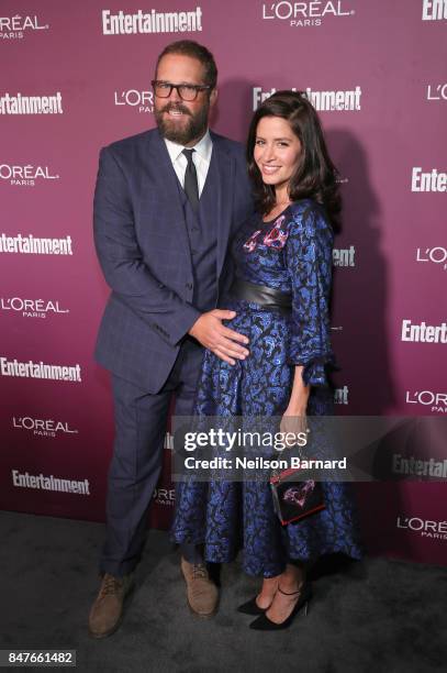 David Denman and Mercedes Masohn attend the 2017 Entertainment Weekly Pre-Emmy Party at Sunset Tower on September 15, 2017 in West Hollywood,...