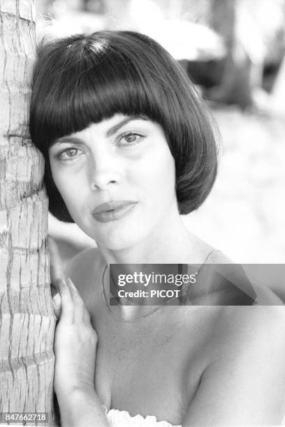 Mireille Mathieu pendant son sejour mexicain en janvier 1979 au Mexique.