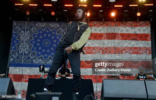 Joey Bada$$ performs onstage during the Meadows Music and Arts Festival - Day 1 at Citi Field on September 15, 2017 in New York City.