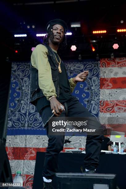 Joey Bada$$ performs onstage during the Meadows Music and Arts Festival - Day 1 at Citi Field on September 15, 2017 in New York City.