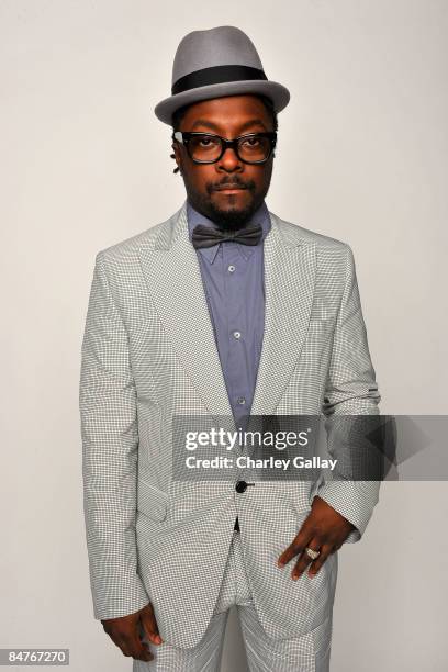 Musician will.i.am poses for a portrait during the 40th NAACP Image Awards held at the Shrine Auditorium on February 12, 2009 in Los Angeles,...