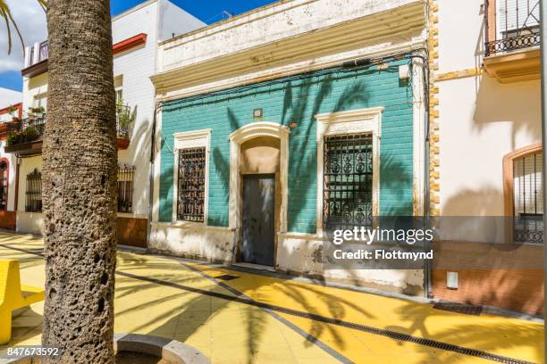 paseo de las palmeras - costa de la luz stock-fotos und bilder