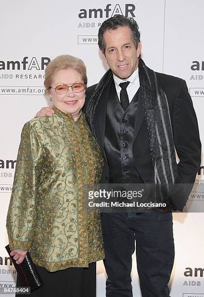 Dr. Matilda Krim and designer Kenneth Cole attend the amfAR New York Gala at Cipriani on 42nd Street to kick off Fall 2009 Fashion Week on February...