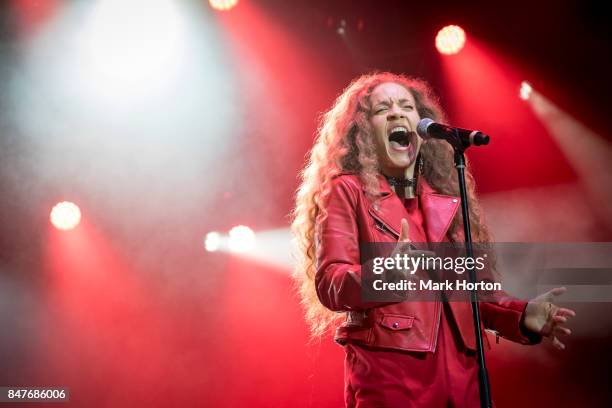 Amanda Marshall performs on Day 3 of the CityFolk Festival at The Great Lawn at Lansdowne Park on September 15, 2017 in Ottawa, Canada.
