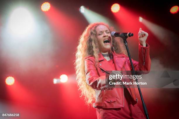 Amanda Marshall performs on Day 3 of the CityFolk Festival at The Great Lawn at Lansdowne Park on September 15, 2017 in Ottawa, Canada.