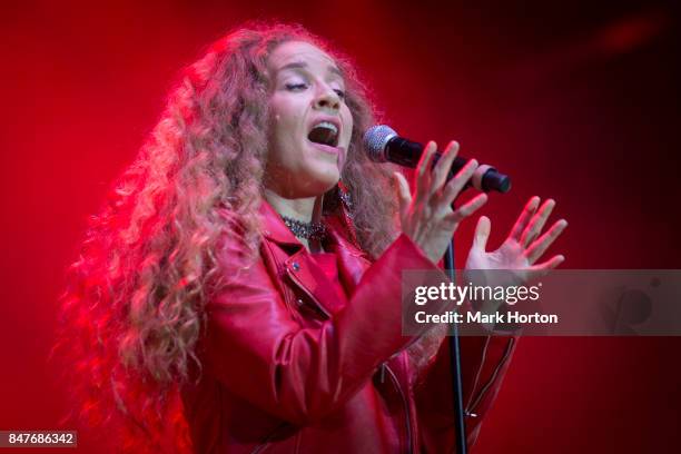 Amanda Marshall performs on Day 3 of the CityFolk Festival at The Great Lawn at Lansdowne Park on September 15, 2017 in Ottawa, Canada.