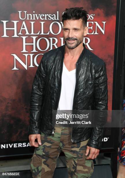 Actor Frank Grillo arrives at Universal Studios Halloween Horror Nights Opening Night at Universal Studios Hollywood on September 15, 2017 in...