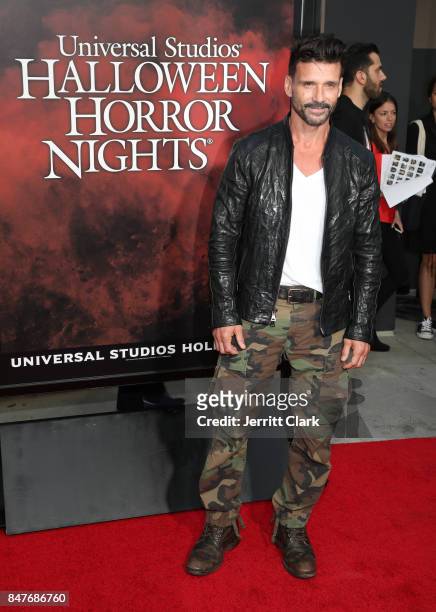 Actor Frank Grillo arrives at Universal Studios Halloween Horror Nights Opening Night at Universal Studios Hollywood on September 15, 2017 in...